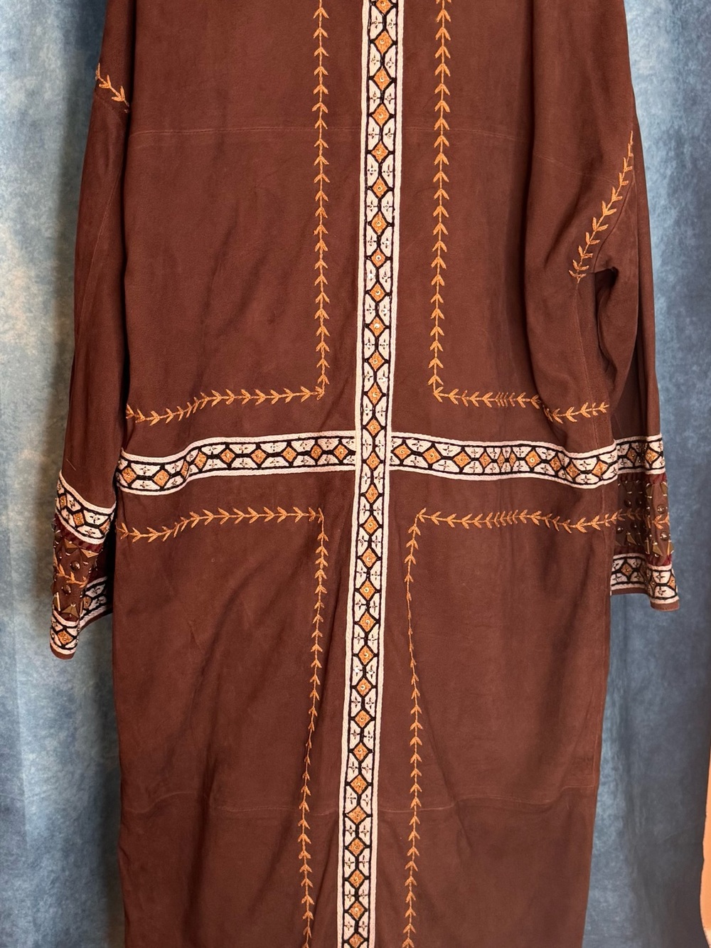 Double D Ranch Suede Embroidered & Beaded Full-Length Duster l Coat - Picture 11 of 16